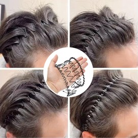 WantGor WantGor 6 Pieces Metal Headbands for Women Men, Fashion Unisex Black Hairband Sports Headwear Hair Hoop Hair Accessories for Home, Outdoor (Black, 6 Pack)