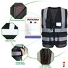 SECURITY Hi Vis Vests with 7 Pockets - Black High