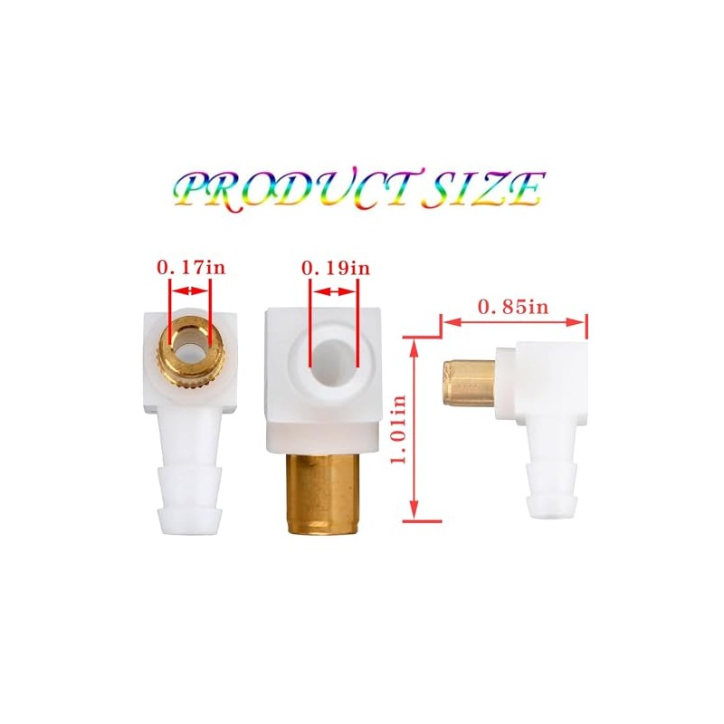 (2 Pack) 692317 493496 Carb Fuel Fitting Elbow Hose Connector
