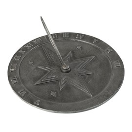 Montague Metal Products Roman Sundial in Antique Swedish Iron Finish, 10.5"