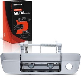 A-Premium Upgraded Metal Tailgate Handle Liftgate Latch Handle with Keyhole & Backup Camera Hole Compatible with Ram 1500 2500 3500 2011-2012 & Dodge Ram 1500 2009-2010, Ram 2500 3500 2010, Chrome