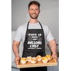 Print4U Awesome Chef Funny Fathers Day BBQ Cooking Novelty Apron