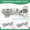 Cabinet Hinge Damper(Pack of 10),Straight Arm Full Overlay Hinge for