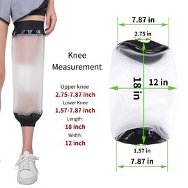 防水ギプスカバー 膝 シャワー用 防水プロテクター キャストカバー 繰り返し使える骨折 包帯 けが 患部 防水カバー シャワーバス用 大人用 膝の周長30～53㎝適応