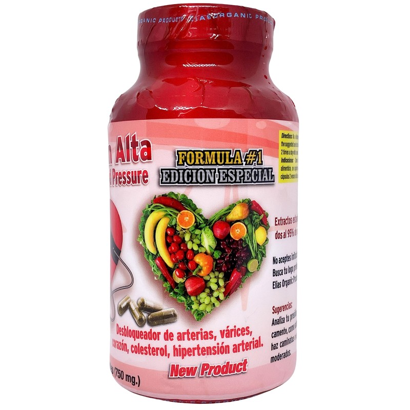 Elias Organic Products Presion Alta Chinese Salvia Gynostemma AJO Castno