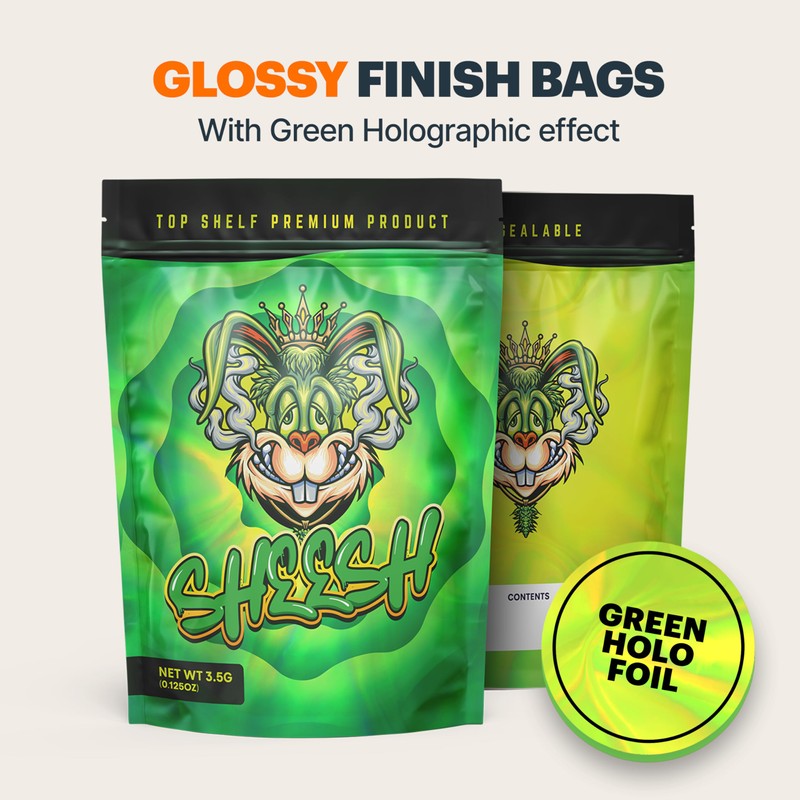 Dank Part 2-100 x Resealable Foil-Lined Mylar Bags (9.8cm x