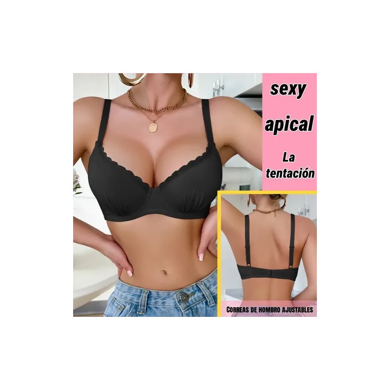 Paquete 3 Brasier Copa Preformada Varilla Push Up Colores