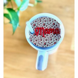 40 Ounce Tumbler Topper Name Plate - Football Mama