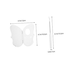 Mikinona Cosmetic Makeup Palette Set with Spatula Acrylic Foundation Mixing Tray for Beauty Artists Cute Lipstick and Nail Art Tool Portable Blending Plate for Makeup Professionals