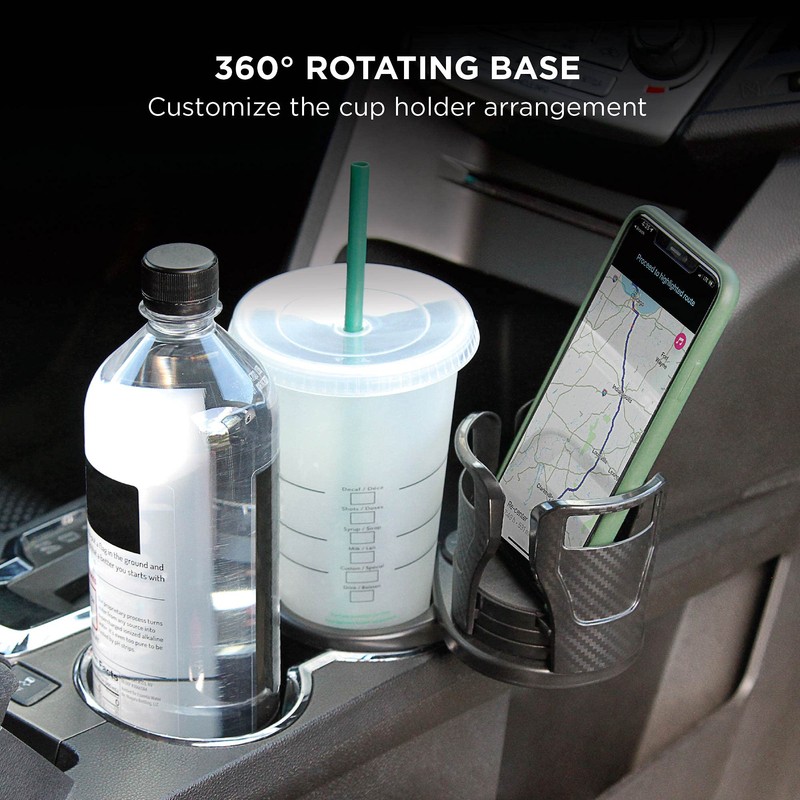 Limitless Dual CupStation - 2-in-1 Expandable Cup Holder with 360°