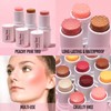 KIMUSE Multi Stick Trio Face Makeup, Cream Blush Stick for