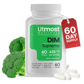 DIM Supplement for Women - 350 mg, 60 Capsules | Blend of Broccoli Extract and Bioperine for Maximized Bioavailability | Designed to Assist with Estrogen Regulation | Acne Support for Men and Women