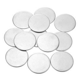 sourcing map 20Pcs Stainless Steel Disc, 1 11/32"(34mm) Dia 0.06"(1.5mm) Thick 304 Stainless Steel Flat Round Sheet Blank Round Circle Plate for Crafts Metal Stamping and Jewelry Making