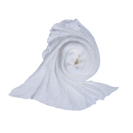 Newborn Baby Cheesecloth Swaddle Cocoon Blanket Knit Crochet Wrap Photo Photography Prop (White)