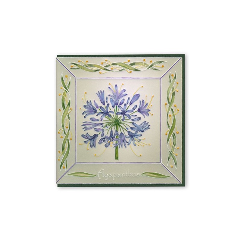 Groovi Plates A5 Square - Jayne's Agapanthus (Set of 2)