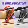 ROSAPOAR Stretching Strap with Loops - Non Elastic Yoga Straps