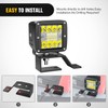Nilight 2PCS Lower Windshield Hinge Mounting Brackets A-Pillar Brackets for