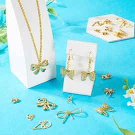 FASHEWELRY 18Pcs 18K Gold Plated Bowknot Charms Alloy Golden Bow Charms 9 Styles Golden Plated Coquette Charms Bow Tie Connector Charms for DIY Bracelet Keychains Jewelry Making