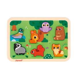 Janod Forest Chunky Puzzle - 7 Pieces - Ages 18 months - 3 Years - J07123