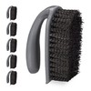 Relaxdays Scrubbing, Set of 6, Hard Bristles, with Handle, Cleaning,