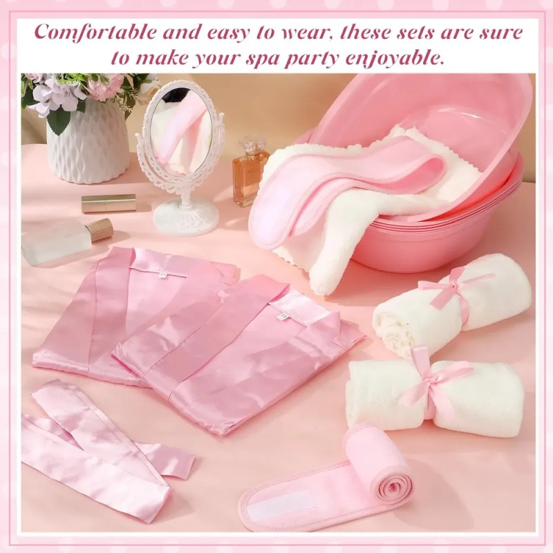 Suministros Para Fiestas De Spa Bunnycool Kids Con Batas, La