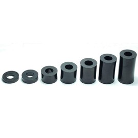 10X Plastic SPACERS M5 Thickness 4MM to 30MM ID 5MM OD 10MM WASHERS Screw Tube (Thickness L (mm) = 18)