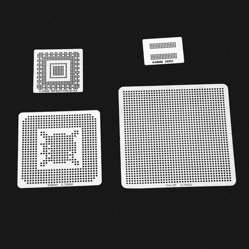 130 Pieces Universal BGA Reballing Stencils Solder Mesh Direct Heat