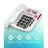 Big Button Landline Phone for Elderly, Hearing Aid Compatible Phone
