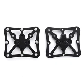 Clipless Clip-in Platform Adapter Pedal for Regular Shoes Compatible Shimano SPD Speedplay Aluminum Alloy Bike Pedal Adapter (Black)