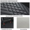 GIANT PANDA PU Leather Rear Seat Cover Protector, Anti-Slip Adjustable
