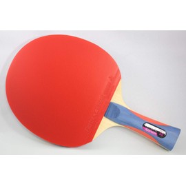 Butterfly Nakama S-8 Table Tennis Racket – Professional ITTF Approved Ping Pong Paddle – Flextra Table Tennis Rubber and Thick Sponge Layer Ping Pong Racket – 2 Ping Pong Balls Included, Red/Black