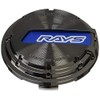 RAYS GRCAP-BLCR4 Center Cap Set, Glam Lights, Blue/Black Chrome, Set