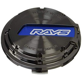 RAYS GRCAP-BLCR4 Center Cap Set, Glam Lights, Blue/Black Chrome, Set of 4