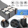 Yharnamite Camping Tableware Storage Felt Bag with Dividers, Motorhome Cupboard
