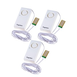 Topvico Water Leak Detectors for Home, Basements, Sump Pump, Under Sink, Moisture Alarm Sensor, 120dB Battery Operated Flood Alert, 3 Pack (95 Inch Cable)