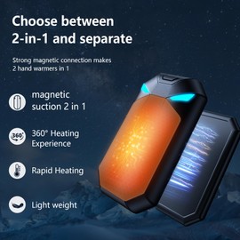 Hand Warmers Rechargeable 2 Pack,Electric Hand Warmers 8000mAh,20Hrs Long Safe Rechargeable Hand Warmer,Birthday Gifts for Men & Women, Hunting Gear,Camping Essentials,Travel Essentials