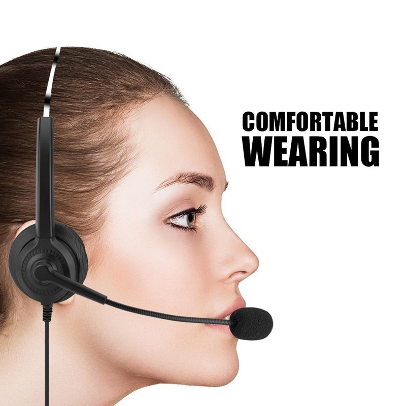 Yoidesu Audifono de Teléfono con Micrófono Auriculares de Centro de
