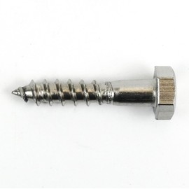 DAUMLINK® 25 hexagon wood screws made of rust-proof stainless steel DIN 571 (pack of 25) for secure attachments in wood construction (M6 x 30 mm)