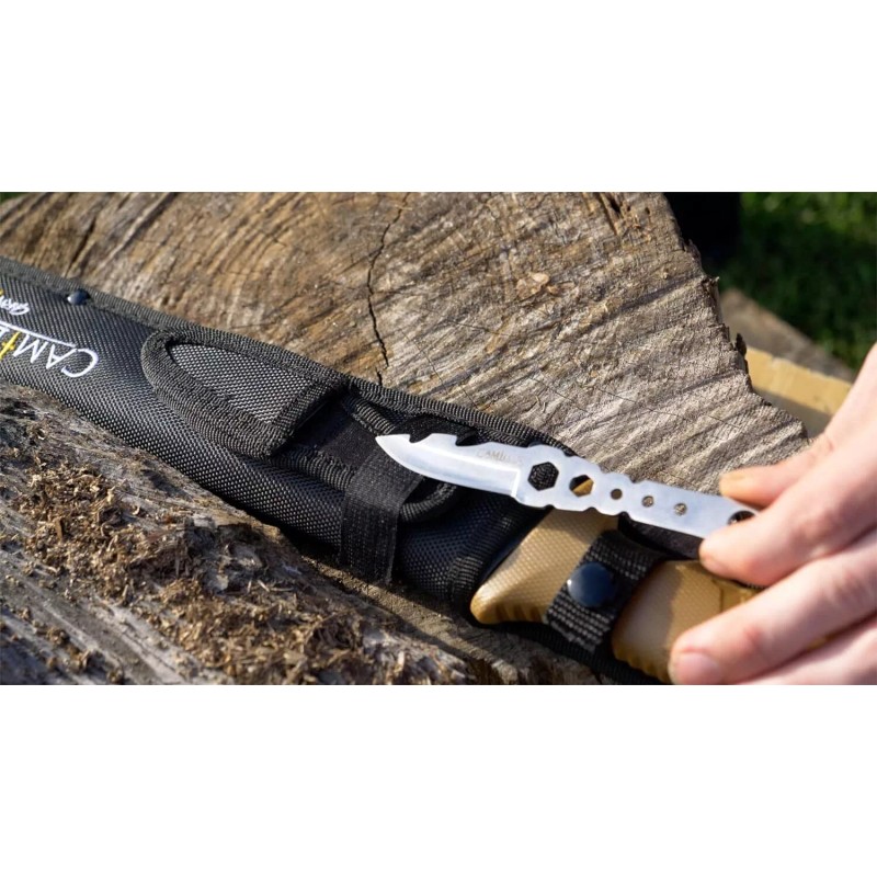 Camillus Carnivore X 18-Inch Survival Machete & Multitool Knife w/