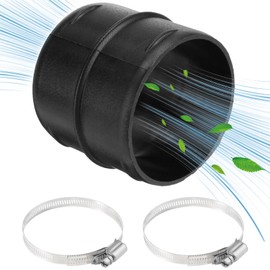 Pipe Connector Round Duct Pipe 75 mm with 2 Stainless Steel Hose Clamps Heating Pipe Connection Connector Ventilation Pipe Round Duct Pipe Ducting Joiner Connector Pipe For Eber-spacher