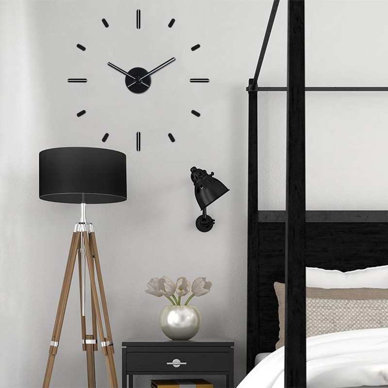 Presentime & Co Large Frameless DIY Wall Clock for Modern