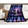 Tiger Blanket Just A Girl Who Loves Tigers Fleece Throw