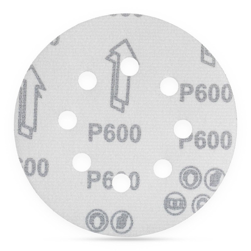 YoiYee 600 Grit Sanding Discs Pads, 8 Holes, 125mm/5-inch Hook