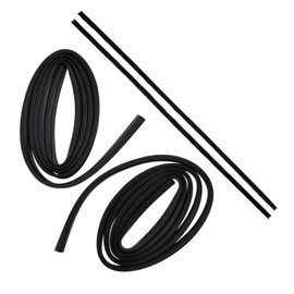 Front Glass Run Channel Weatherstrip Seal Pair Set Kit Compatible with 62-67 Chevy II Nova