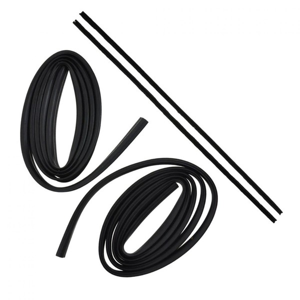 Front Glass Run Channel Weatherstrip Seal Pair Set Kit Compatible