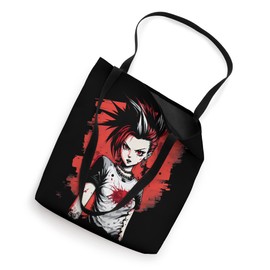 Vintage 80s Punk Rock Chick Pop Star Aesthetic Anime Girl Tote Bag