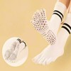Pilates Toe Yoga Socks Non-slip Long Socks Yoga Socks Long Socks White 3ea