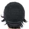 Huarisi Short Layered Pixie Cut Wig with Bangs Human Hair