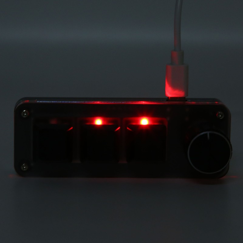 3 Key Small Keypad Multifunctional Shortcut RGB Backlight USB Mechanical