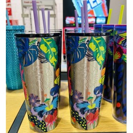 Starbucks Floral Stainless Steel Cup Immersive Cold Tumbler Venti 24oz New 2023